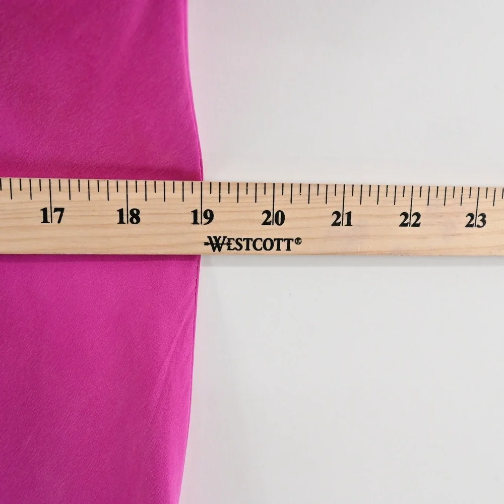 Vtg ABS Pink Silk‎ Dress Size 6 Draped Bust Romantic Cocktail Dopamine Y2k 90s